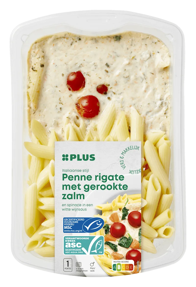 PLUS Penne rigate met gerookte zalm