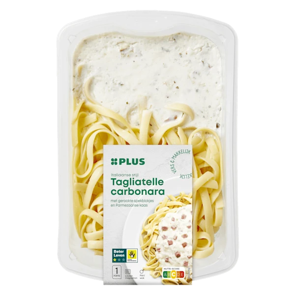 PLUS Tagliatelle carbonara
