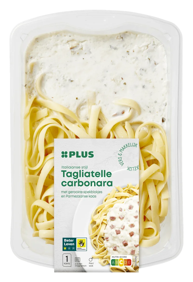 PLUS Tagliatelle carbonara