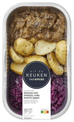 Uit de keuken van Hachee met krieltjes en rode kool