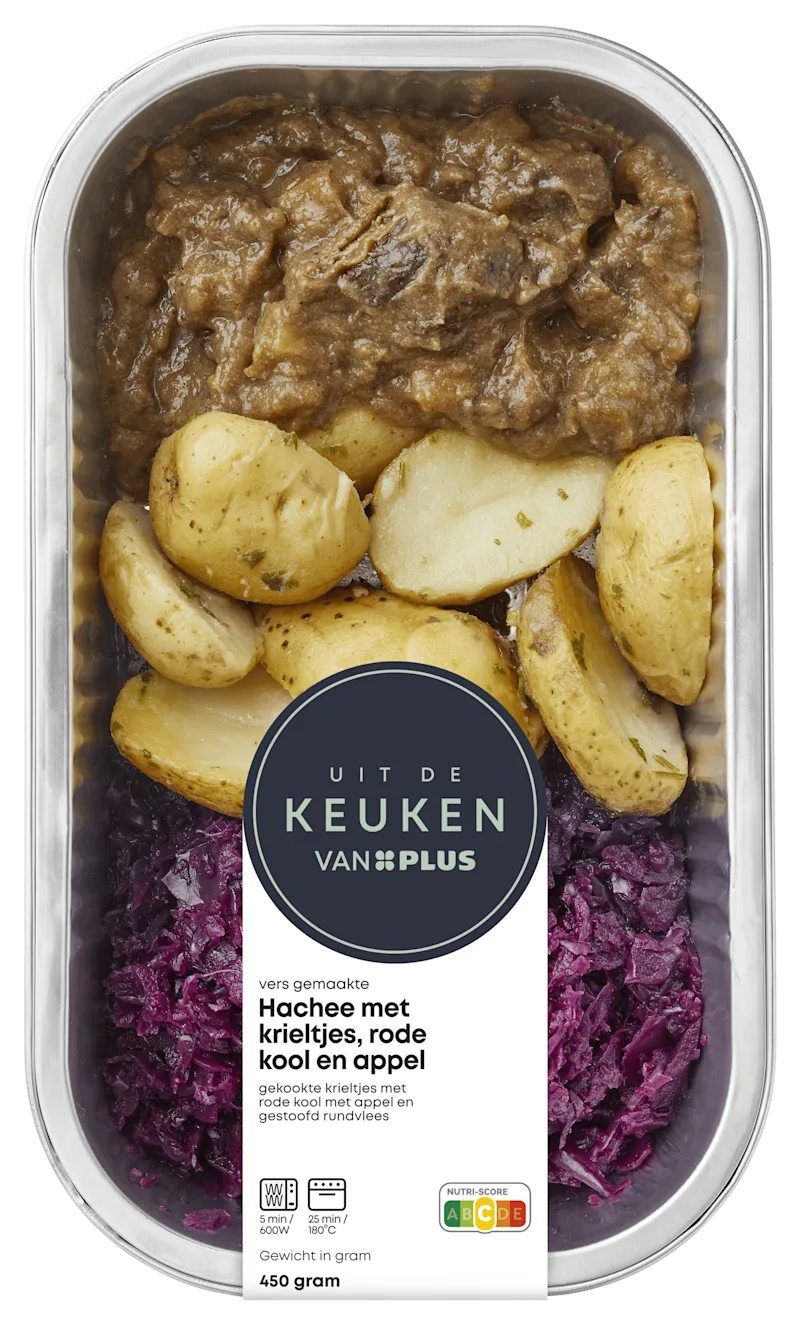 Uit de keuken van Hachee met krieltjes en rode kool