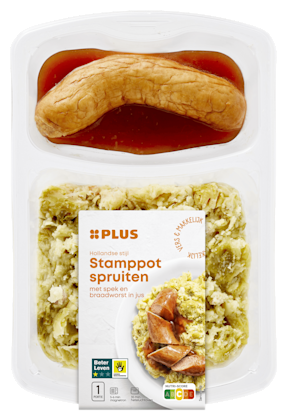 Spruiten stamppot spek braadworst jus