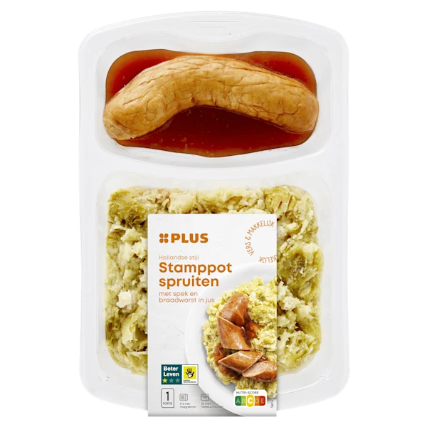 PLUS Spruiten stamppot spek braadworst jus