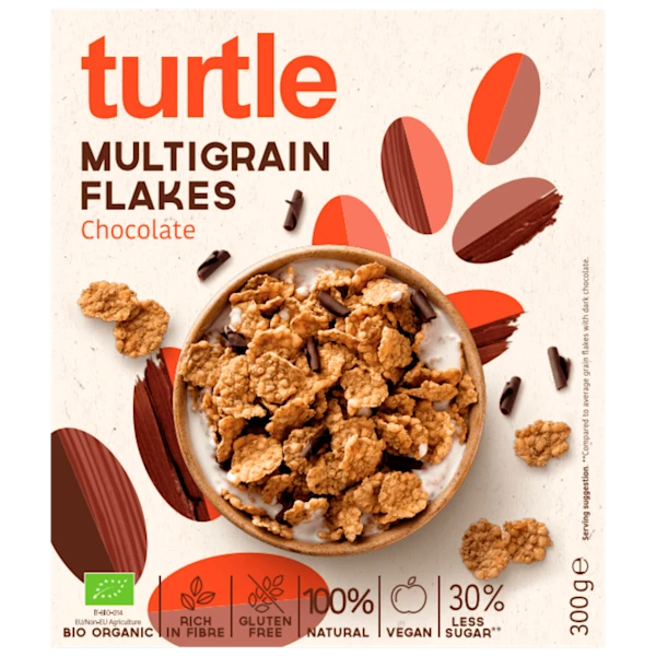 Turtle Bio Multigrain flakes dark chocolate