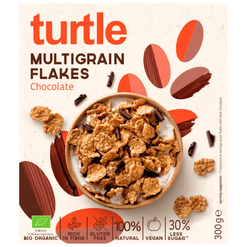 Turtle Bio Multigrain flakes dark chocolate