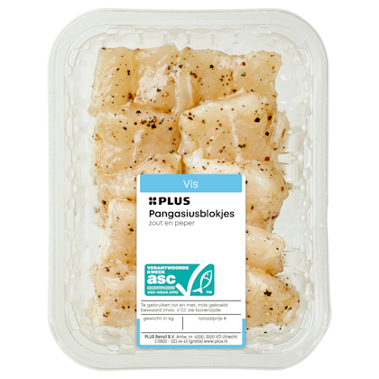 PLUS Pangasiusblokjes zout en peper
