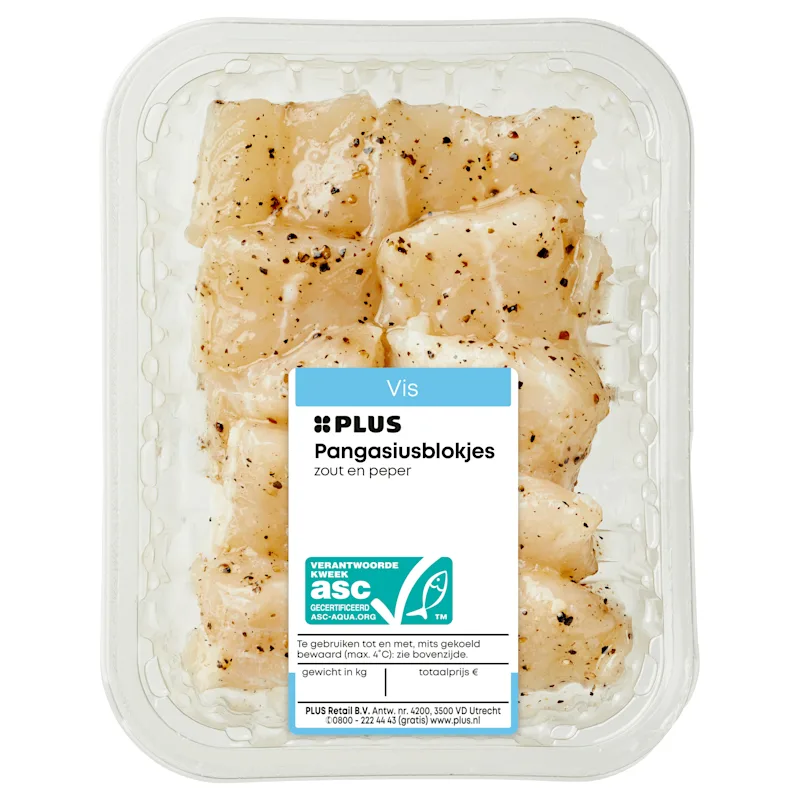 PLUS Pangasiusblokjes zout en peper