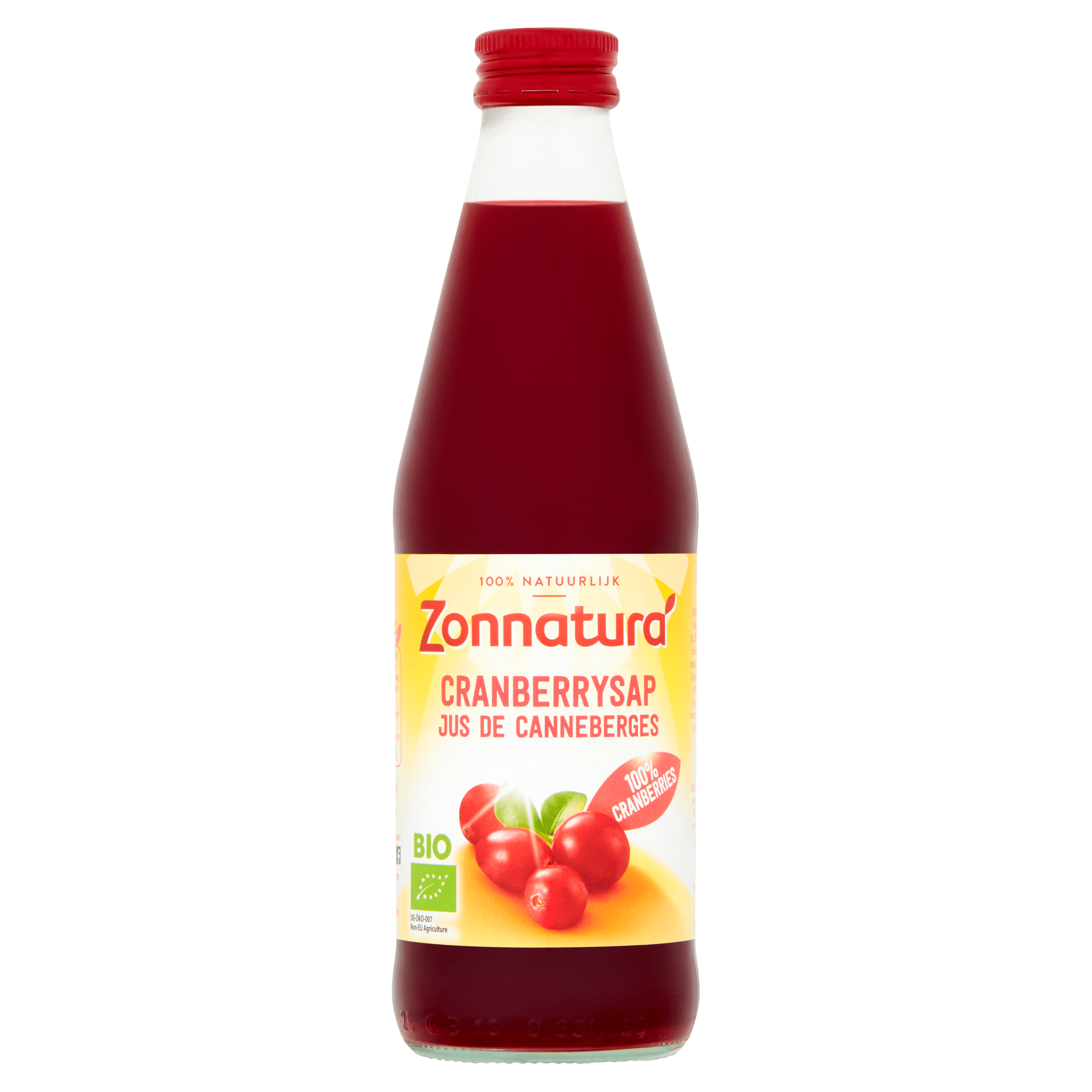 Zonnatura Sap Cranberry Puur Bio Per Fles 330 Ml