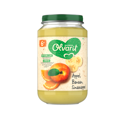 Olvarit 6+mnd Appel Banaan Sinaasappel
