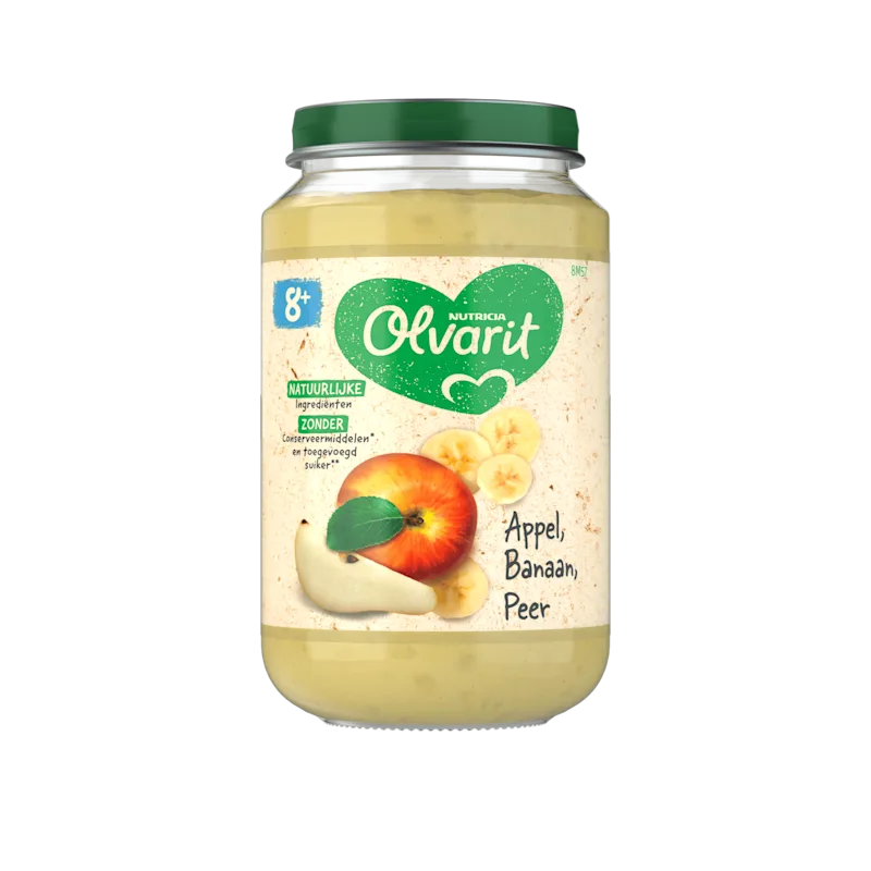Olvarit 8+mnd Appel Banaan Peer