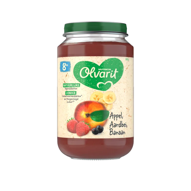 Olvarit 8+mnd Appel Aardbei Banaan