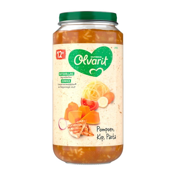 Olvarit 12+mnd Pompoen Kip Pasta