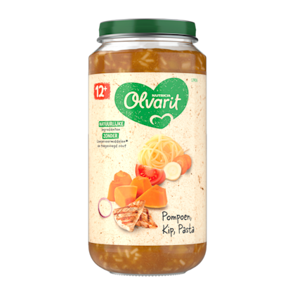 Olvarit 12+mnd Pompoen Kip Pasta