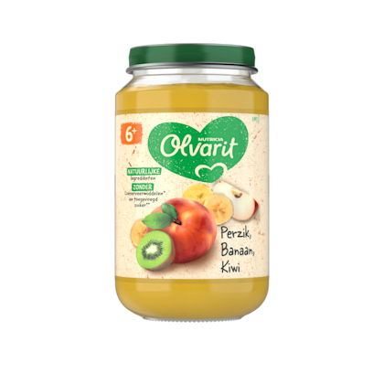 Olvarit 6+mnd Perzik Banaan Kiwi