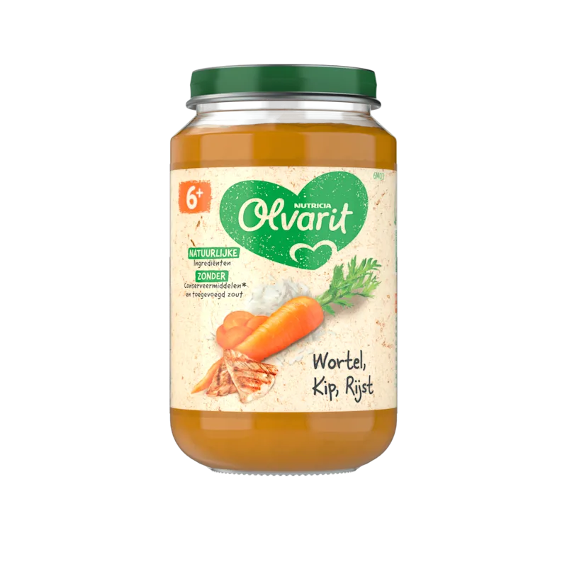 Olvarit 6+mnd Wortel Kip Rijst