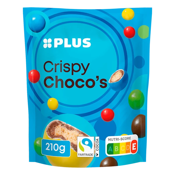 PLUS Choco's crispy Fairtrade