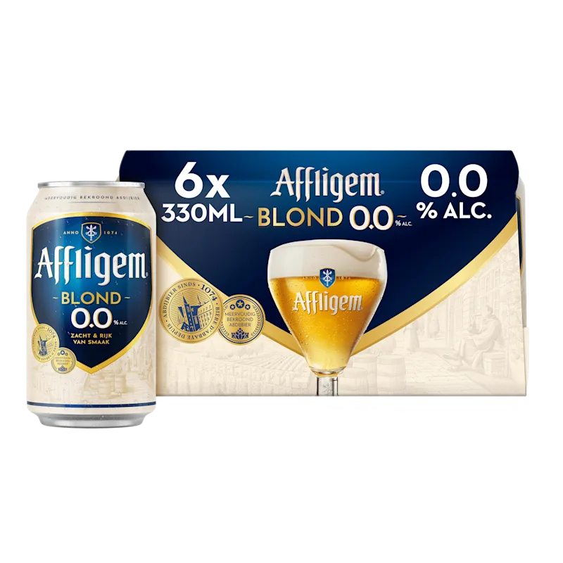 Affligem Blond 0.0 bier blik