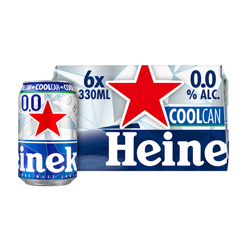 Heineken premium pilsener 0.0 bier coolcan blik