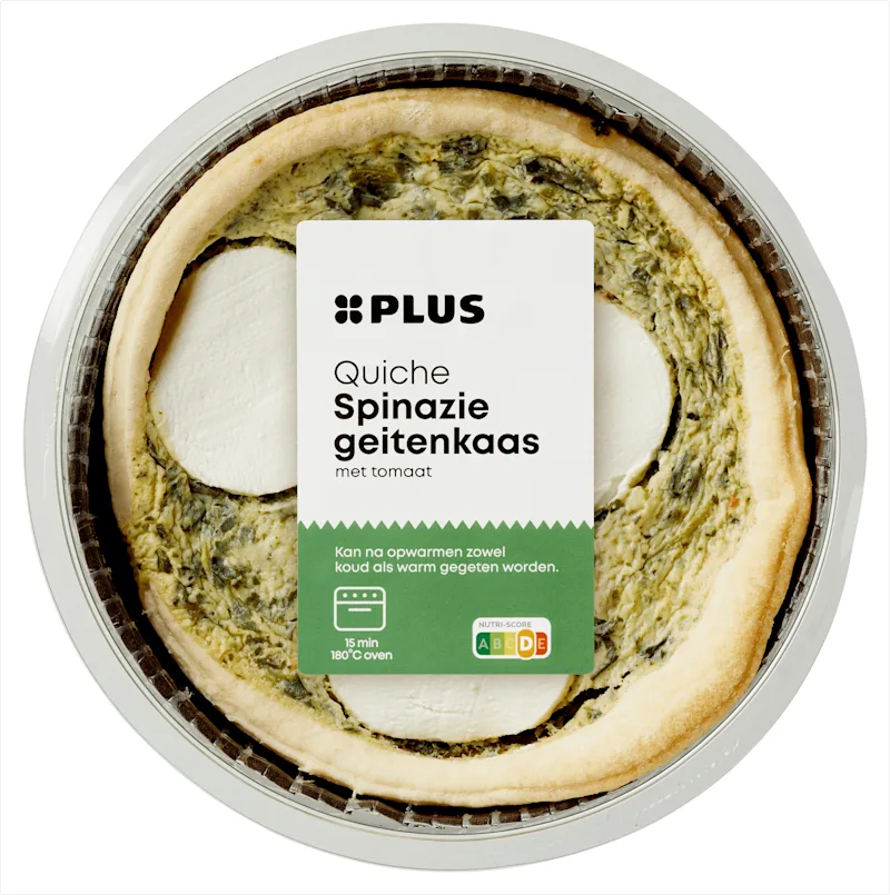 PLUS Quiche spinazie geitenkaas