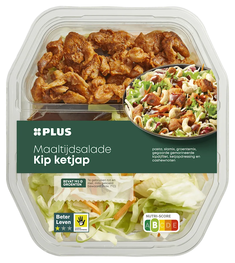 PLUS Maaltijdsalade Kip Ketjap