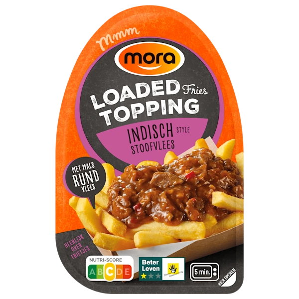 Mora Loaded fries topping stoofvlees