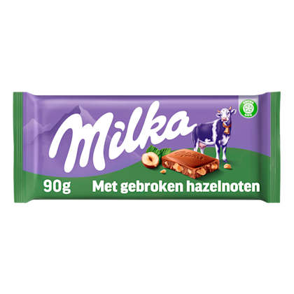 Chocoladereep melk gebroken hazelnoot