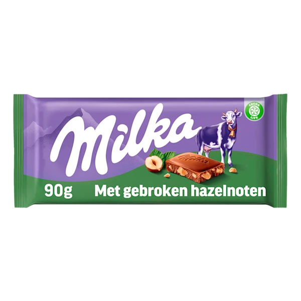 Milka Chocoladereep Gebroken Hazelnoten