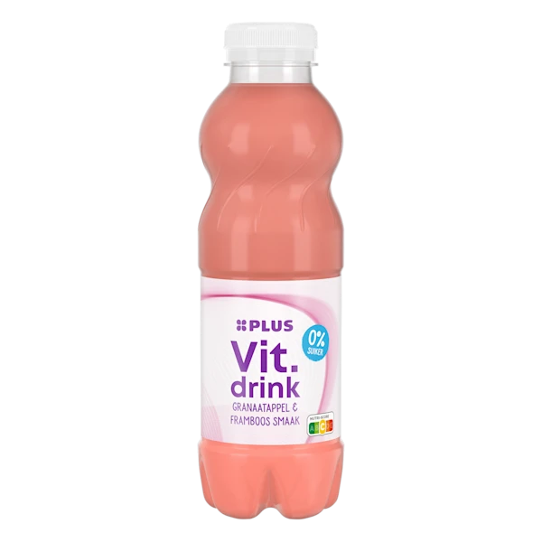 PLUS Vitamin drink granaatappel & framboos