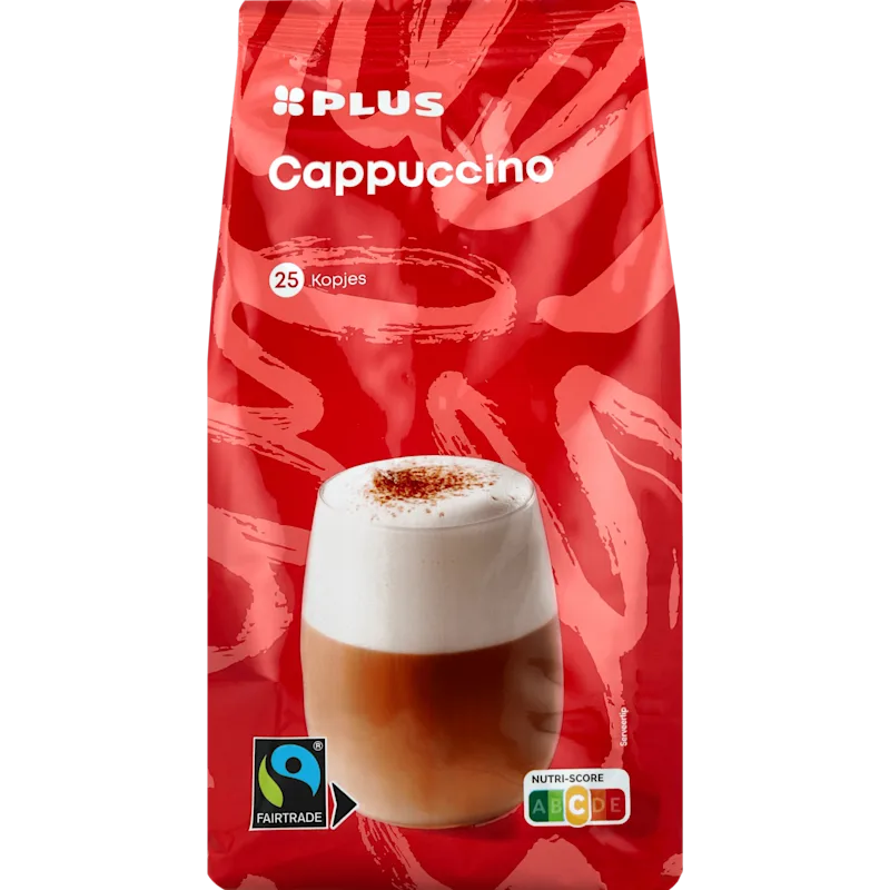PLUS Cappuccino oploskoffie Fairtrade