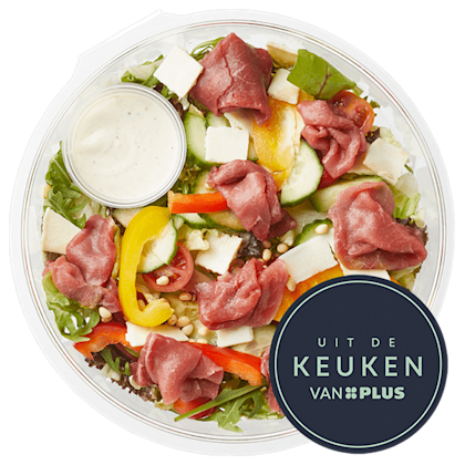 Lunchsalade carpaccio truffelmayo