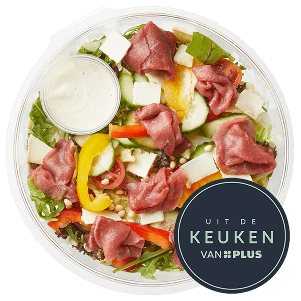 Uit de keuken van PLUS Lunchsalade carpaccio truffelmayo