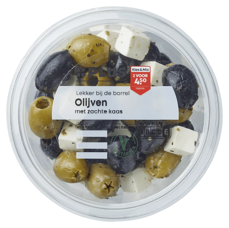 PLUS Olijven met zachte kaas