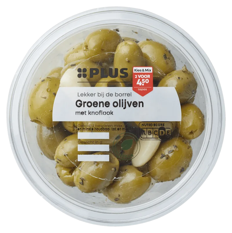 PLUS Olijven met knoflook