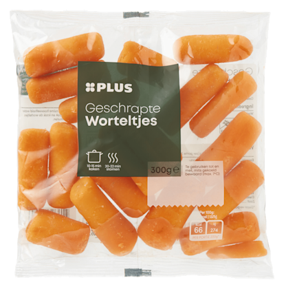 Worteltjes geschrapt - PLUS