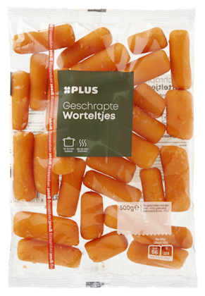 PLUS Worteltjes geschrapt