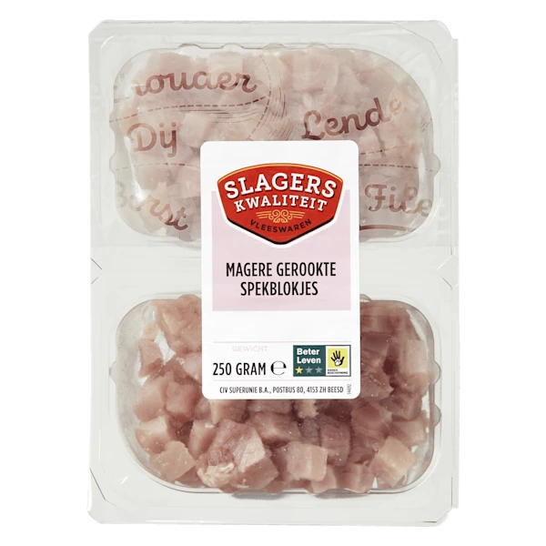 Slagers kwaliteit Magere spekblokjes