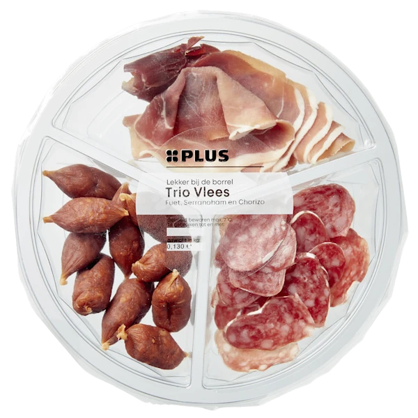 PLUS Tapasschotel Fuet, serranoham, chorizo