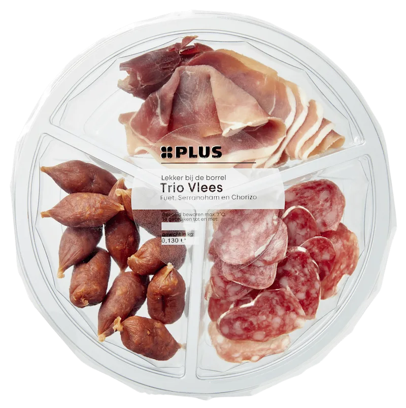 PLUS Tapasschotel Fuet, serranoham, chorizo