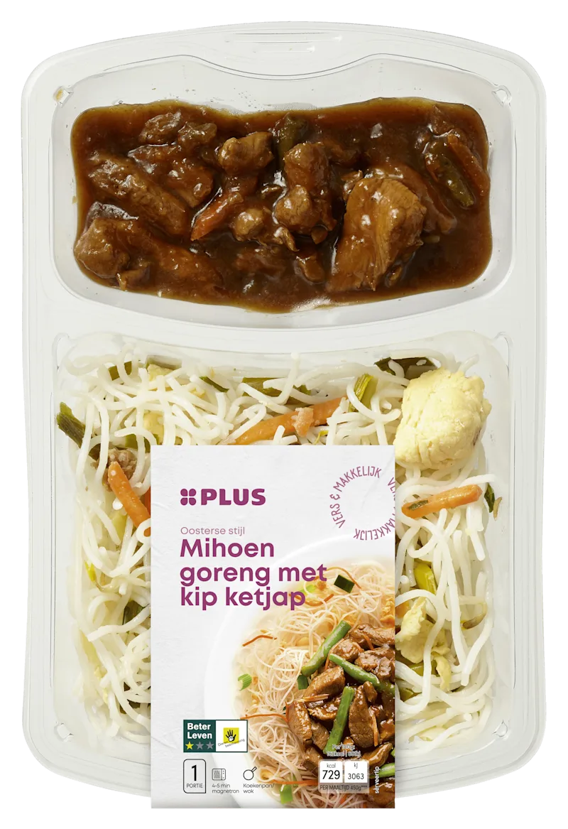 PLUS Kip ketjap met mihoen goreng