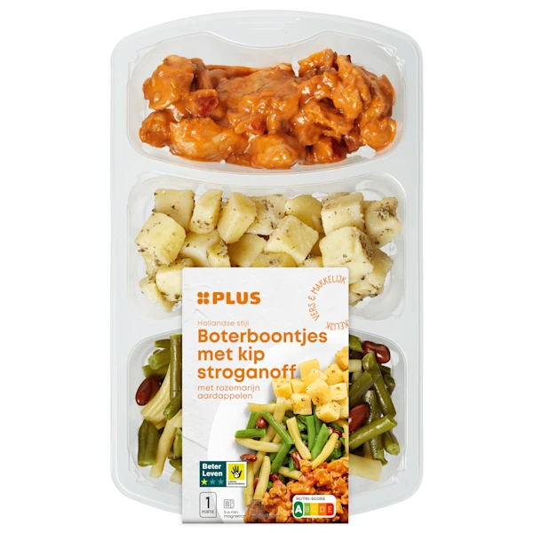PLUS Kip stroganoff saus boontjes aardappel