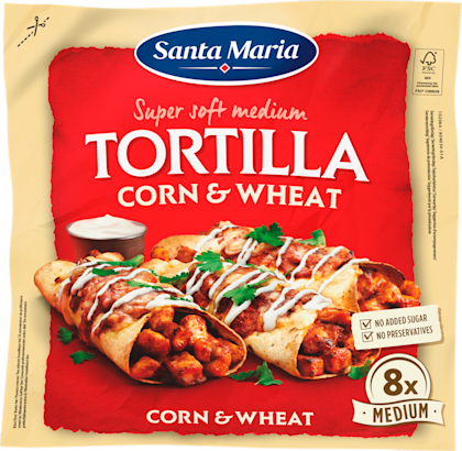 Tortilla wrap Corn & Wheat pak 8st