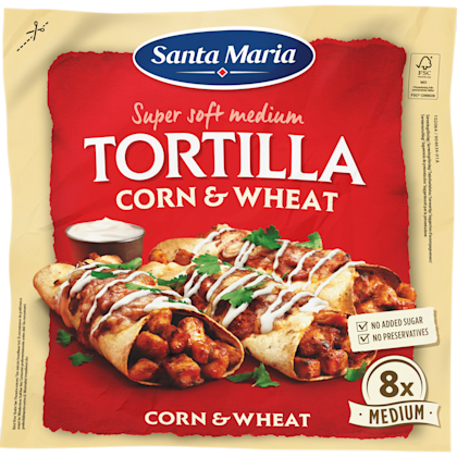 Tortilla wrap Corn & Wheat pak 8st - PLUS