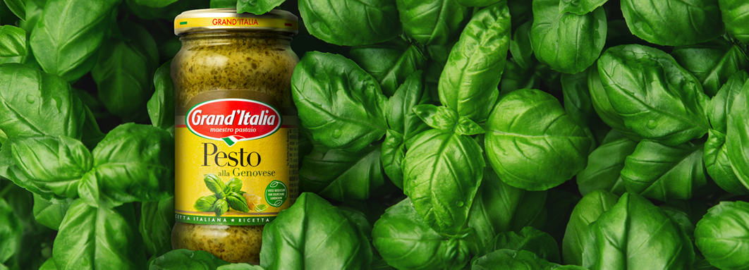  Pesto met 100% verse basilicum van Grand Grand’ Italia.