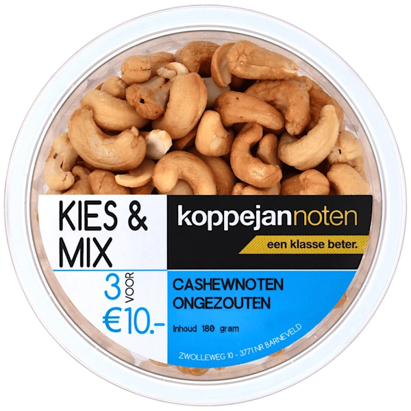 Koppejan Cashewnoten ongezout