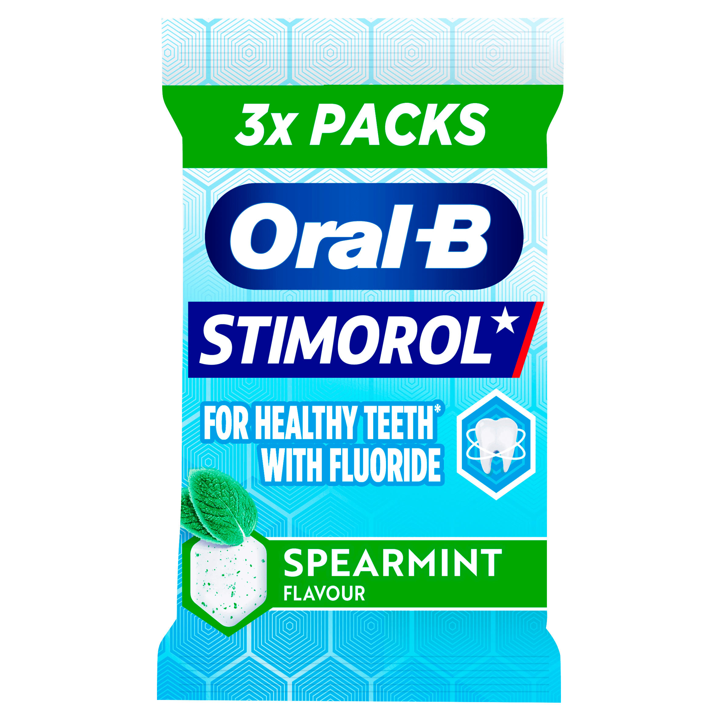 Stimorol Oral-B Kauwgom Spearmint Suikervrij Per Blister 51 G