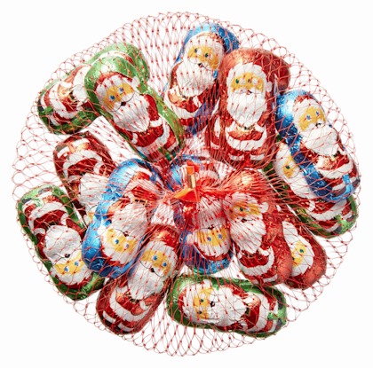 Kerstmannetjes in netje