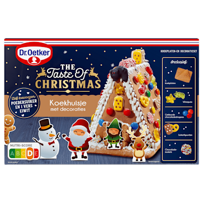 Gingerbread huisje met decoratie