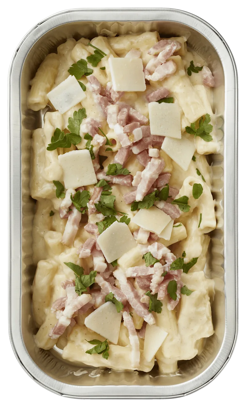 Uit de keuken van PLUS Rigatoni Carbonara