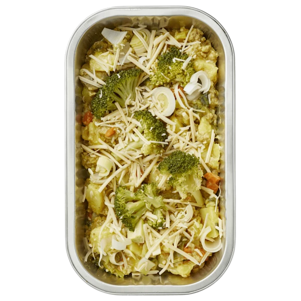 Uit de keuken van PLUS Ovenschotel broccoli, prei en geh