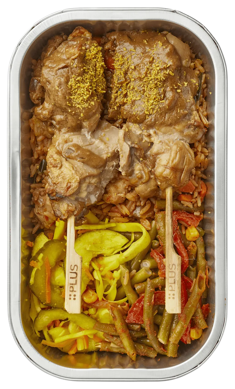 Uit de keuken van PLUS Nasi Goreng kipsaté boontjes